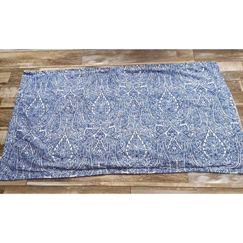 Tommy Bahama Home Pillow Sham King Sized Blue White Paisley 23x40